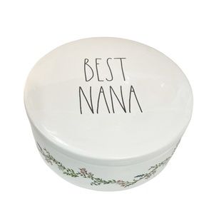 NEW! Rae Dunn BEST NANA Round Ceramic Box with Lid 💐